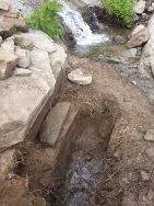  Alignement de la traversee du torrent par le canal - Le tunnel evitait le melange des eaux